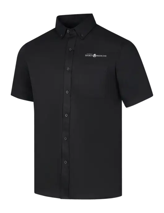 Short Sleeve Deep Black Superpro React Twill Shirt w/Espanola Logo