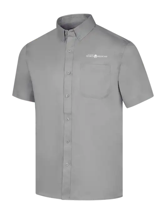 Short Sleeve Light Grey Superpro React Twill Shirt w/Espanola Logo