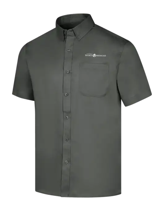 Short Sleeve Dark Grey Superpro React Twill Shirt w/Espanola Logo