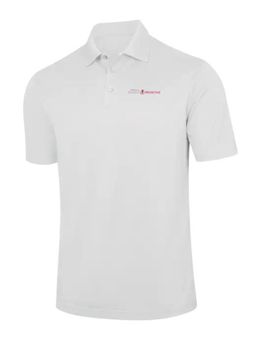 White Performance Fine Jacquard Polo w/Espanola Logo