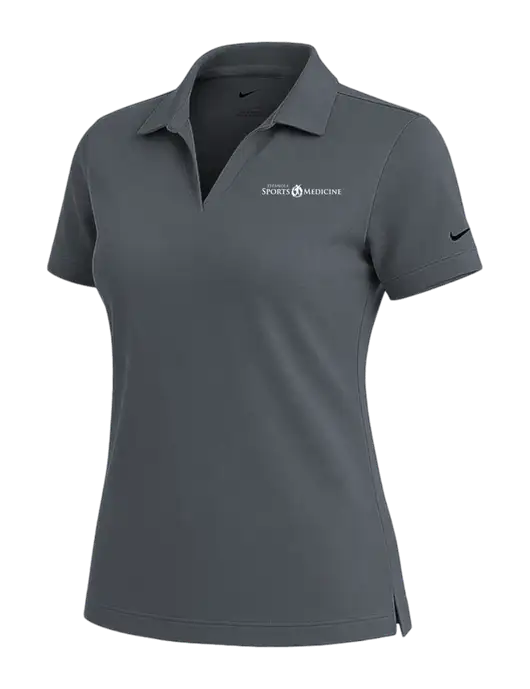 NIKE Dark Grey Womens Dri-Fit Micro Pique Polo w/Espanola Logo