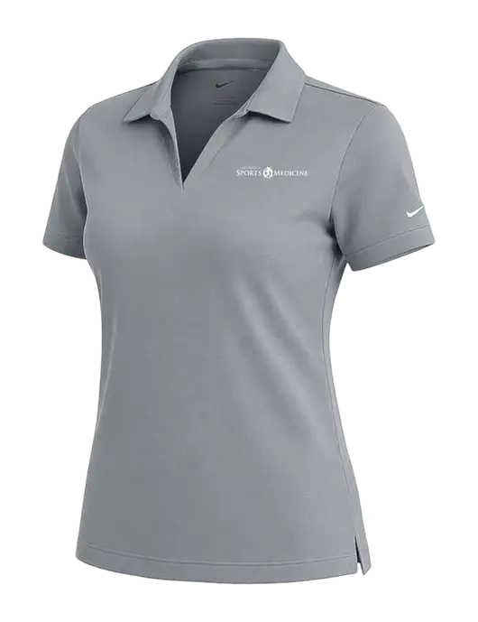 NIKE Medium Grey Womens Dri-Fit Micro Pique Polo w/Espanola Logo
