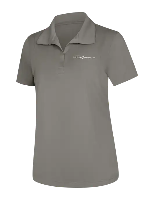 Womens Medium Grey Micropique Sport-Wick Polo w/Espanola Logo