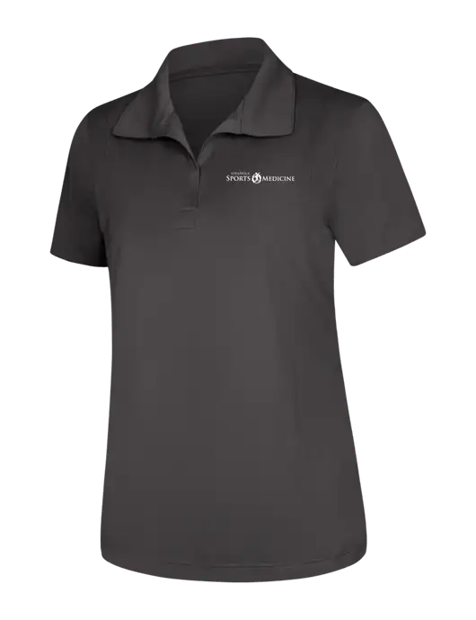 Womens Dark Grey Micropique Sport-Wick Polo w/Espanola Logo