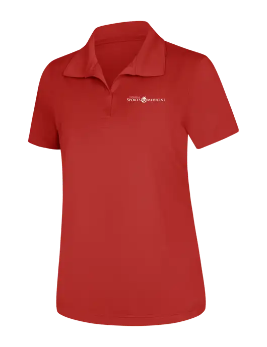 Womens Red Micropique Sport-Wick Polo w/Espanola Logo