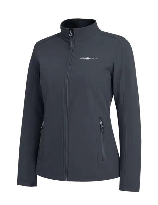 Charcoal Grey Womens Core Soft Shell Jacket w/Espanola Logo