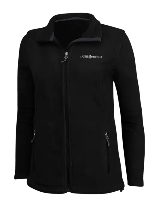 Womens Black Fleece Jacket w/Espanola Logo