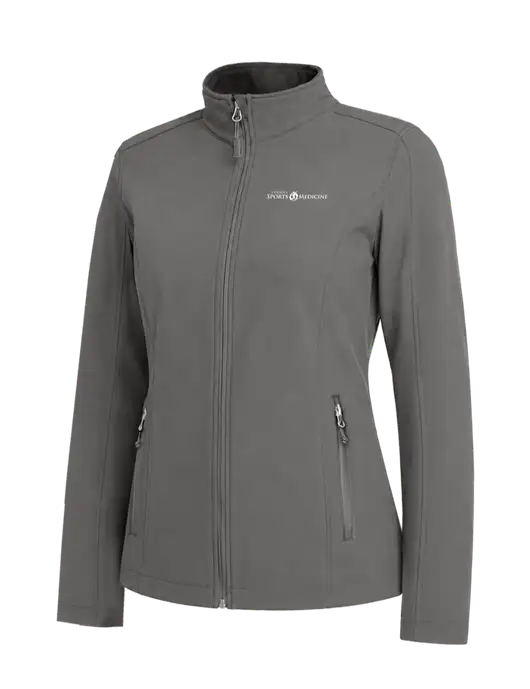 Medium Grey Womens Core Soft Shell Jacket w/Espanola Logo