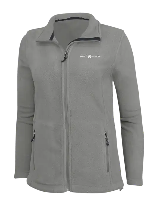 Womens Medium Grey Fleece Jacket w/Espanola Logo