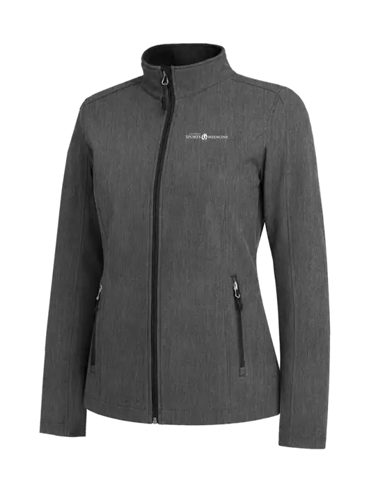Medium Grey Heather Womens Core Soft Shell Jacket w/Espanola Logo
