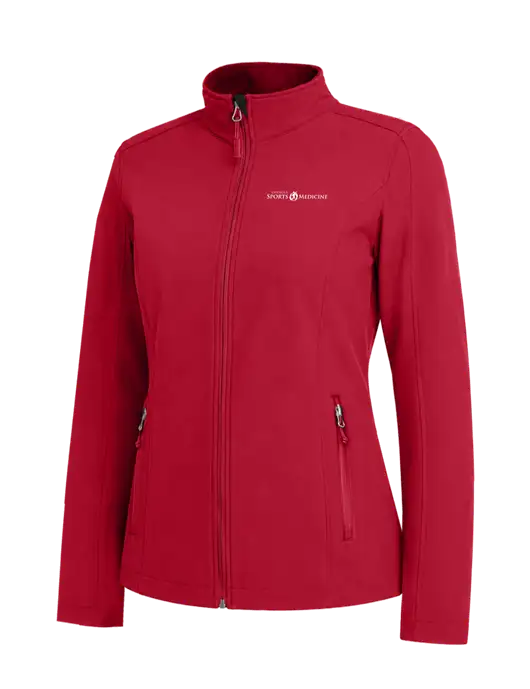 Red Womens Core Soft Shell Jacket w/Espanola Logo