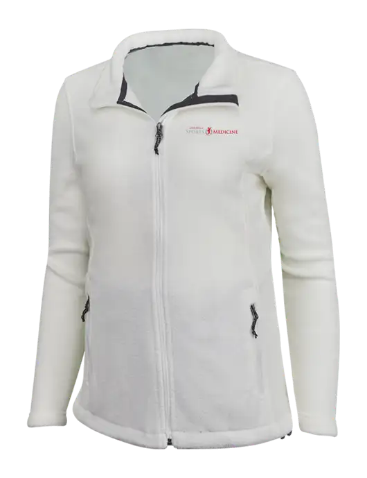 Womens White Fleece Jacket w/Espanola Logo