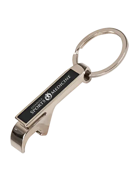Black Bottle Opener Keychain w/Espanola Logo