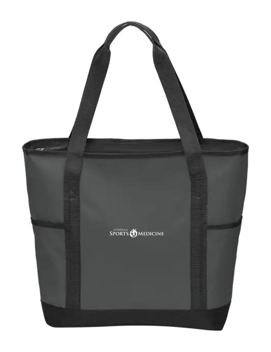 On the Go Charcoal/Black Tote  w/Espanola Logo