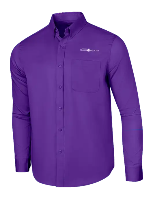 Long Sleeve Purple Superpro React Twill Shirt w/Espanola Logo