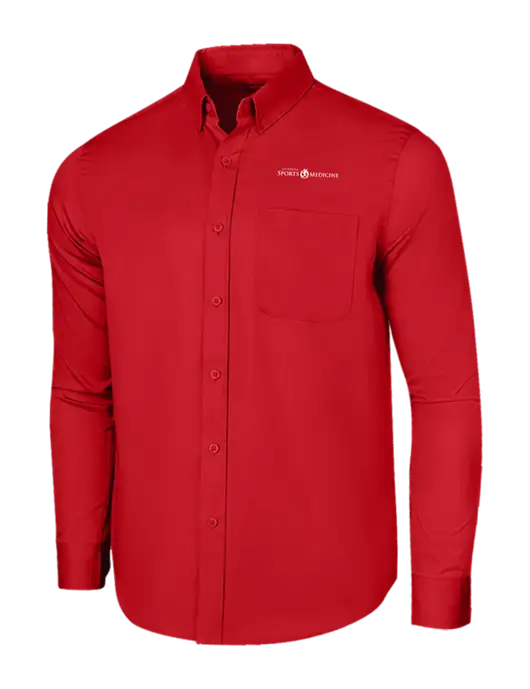 Long Sleeve Red Superpro React Twill Shirt w/Espanola Logo