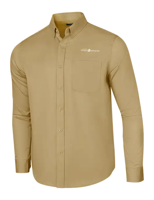 Long Sleeve Dark Tan Superpro React Twill Shirt w/Espanola Logo