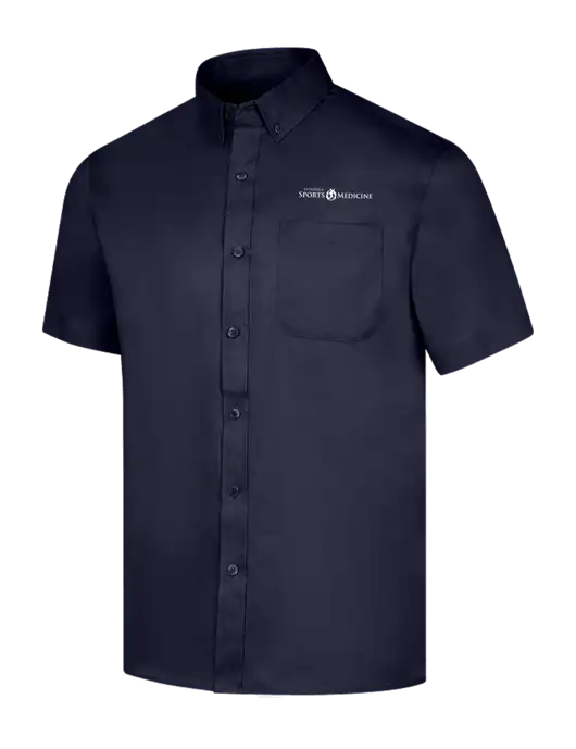 Short Sleeve Navy Superpro React Twill Shirt w/Espanola Logo