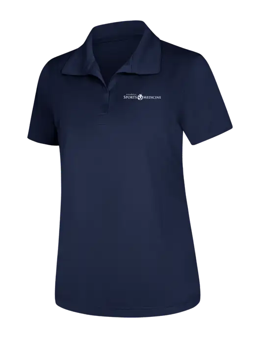Womens Navy Micropique Sport-Wick Polo w/Espanola Logo