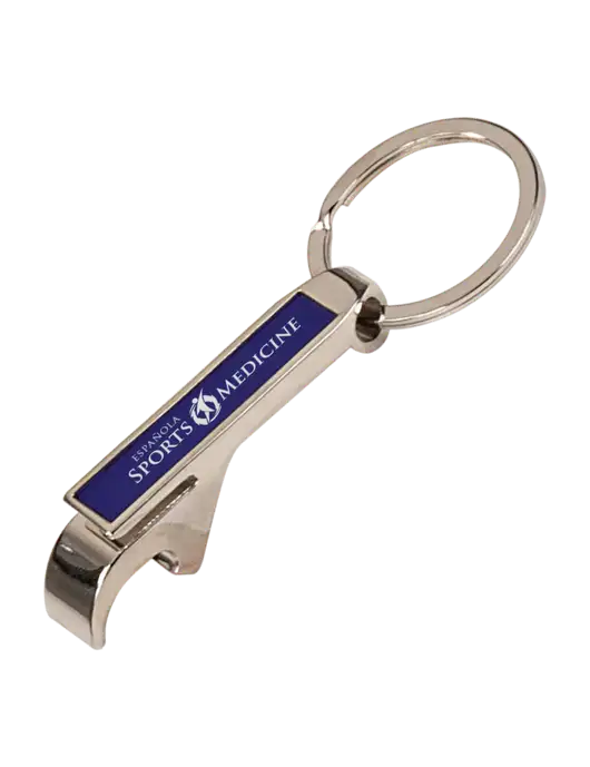 Blue Bottle Opener Keychain w/Espanola Logo