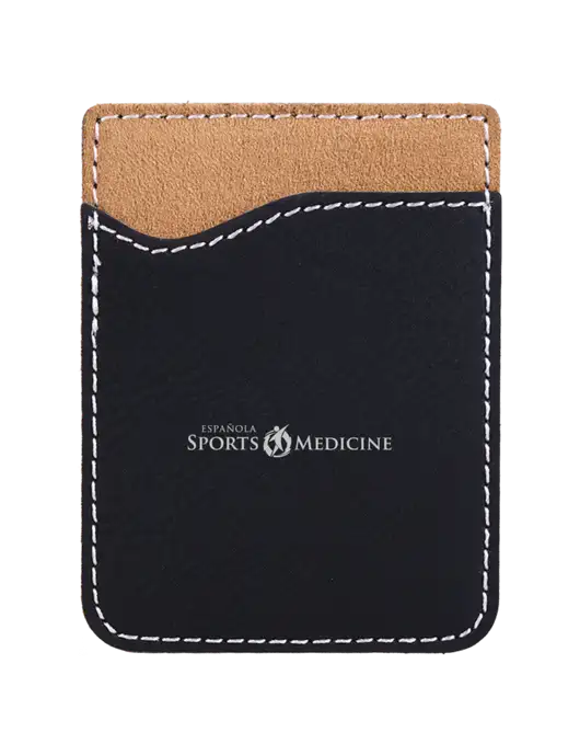 Black Laserable Leatherette Phone Wallet w/Espanola Logo