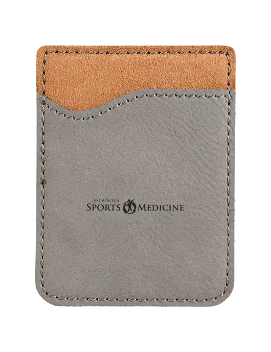 Grey Laserable Leatherette Phone Wallet w/Espanola Logo