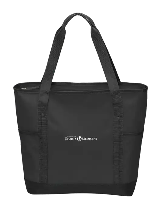 On the Go Black/Black Tote w/Espanola Logo