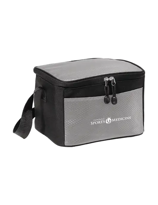 6 Can Grey/Black Cube Cooler w/Espanola Logo