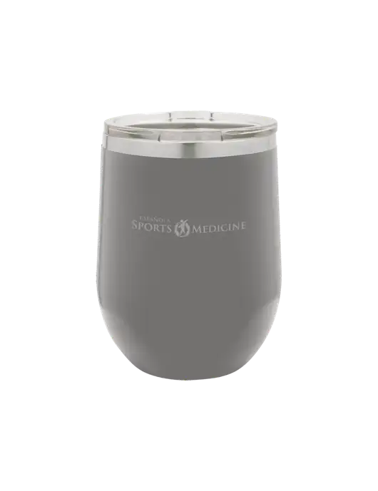 Polar Camel 12 oz Powder Coated Grey Vacuum Insulated Stemless Wine Tumbler w/Espanola Logo