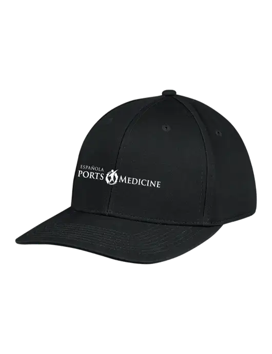 Premium Modern Structured Twill Black Snapback Cap w/Espanola Logo
