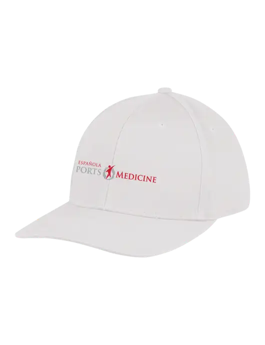 Premium Modern Structured Twill White Snapback Cap w/Espanola Logo