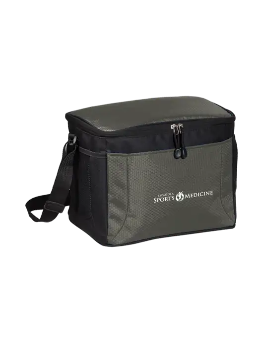 12 Can Grey/Black Cube Cooler w/Espanola Logo