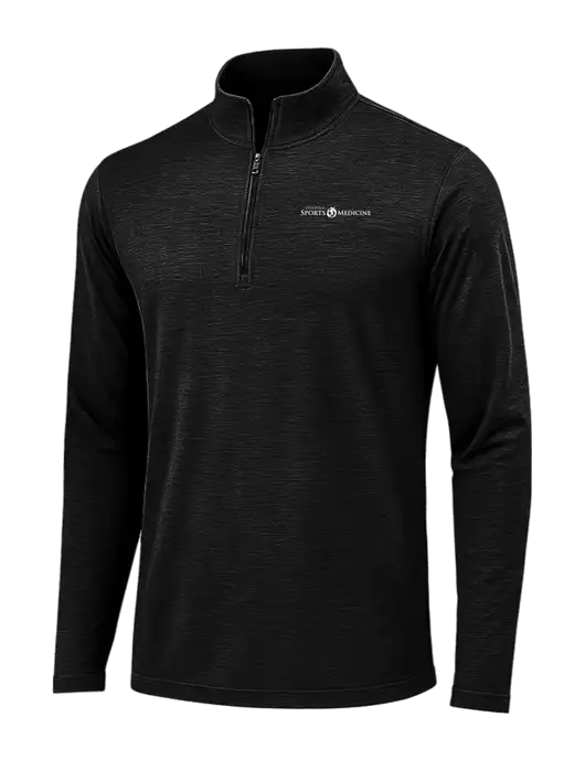 Black Triad Solid Posicharge Tri-Blend Wicking 1/4 Zip Pullover w/Espanola Logo