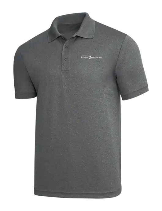 Medium Grey Heather PosiCharge RacerMesh Polo w/Espanola Logo