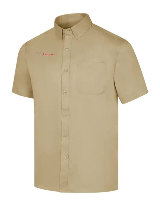 Short Sleeve Dark Tan Superpro React Twill Shirt w/Espanola Logo