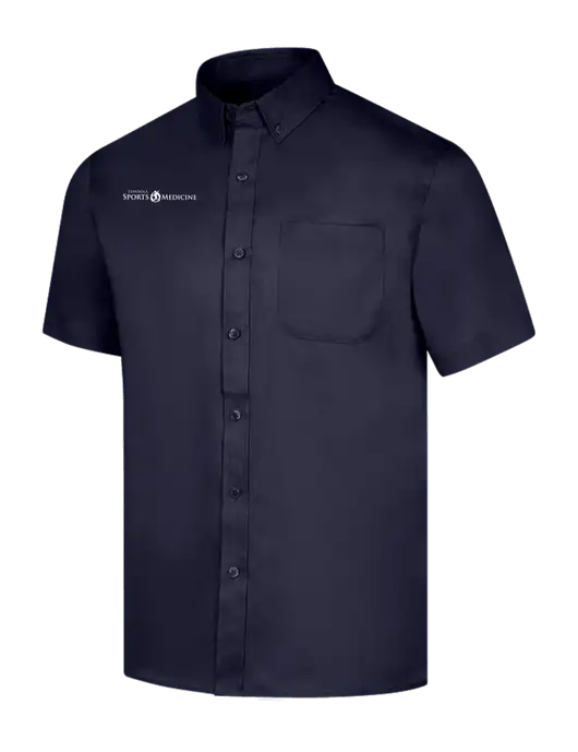 Short Sleeve Navy Superpro React Twill Shirt w/Espanola Logo