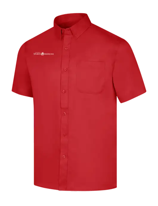Short Sleeve Red Superpro React Twill Shirt w/Espanola Logo