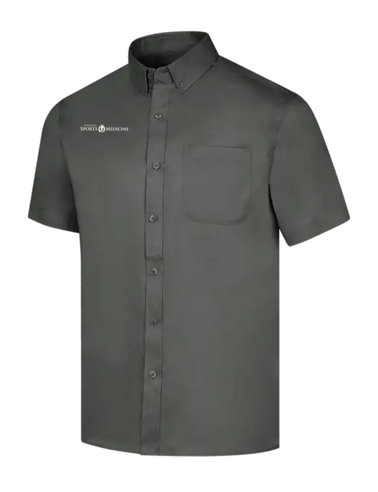 Short Sleeve Dark Grey Superpro React Twill Shirt w/Espanola Logo