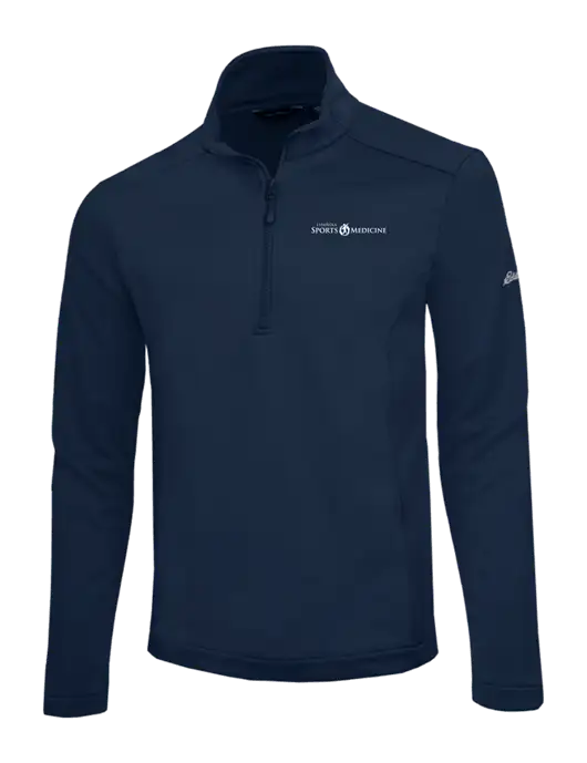 Eddie Bauer Navy Smooth Mid Layer Fleece 1/2-Zip w/Espanola Logo