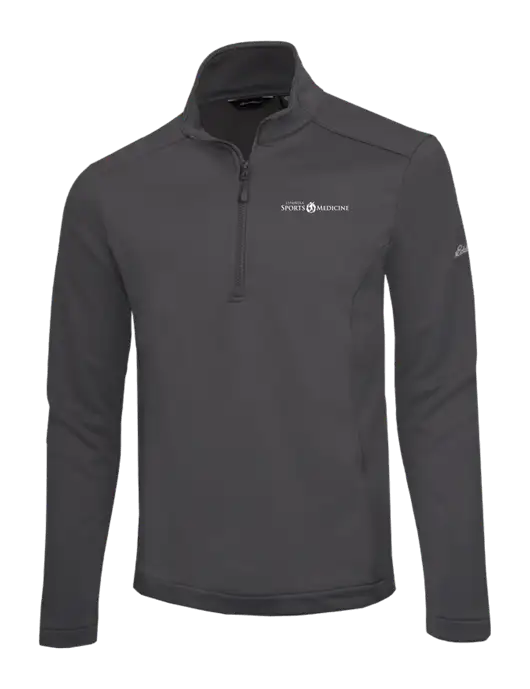Eddie Bauer Dark Grey Smooth Mid Layer Fleece 1/2-Zip w/Espanola Logo