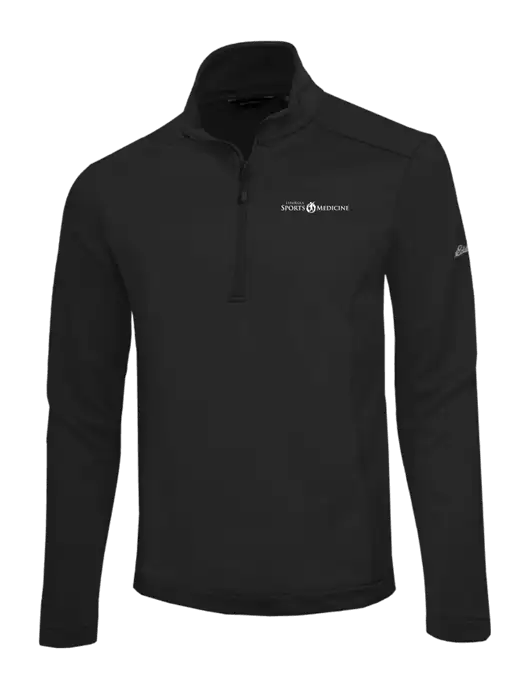 Eddie Bauer Black Smooth Mid Layer Fleece 1/2-Zip w/Espanola Logo