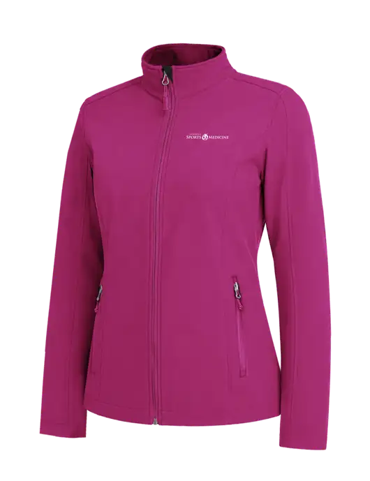 Dark Fuchsia Womens Core Soft Shell Jacket w/Espanola Logo