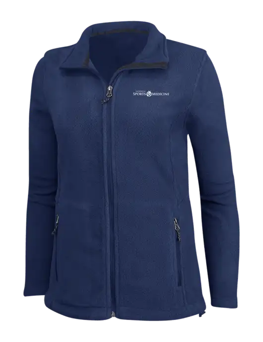 Womens Navy Fleece Jacket w/Espanola Logo