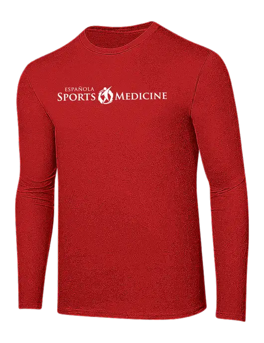 Ring Spun Dark Red 4.5 oz Long Sleeve T-Shirt w/Espanola Logo
