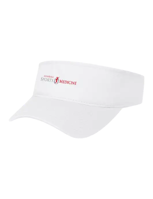 White Cap Visor w/Espanola Logo