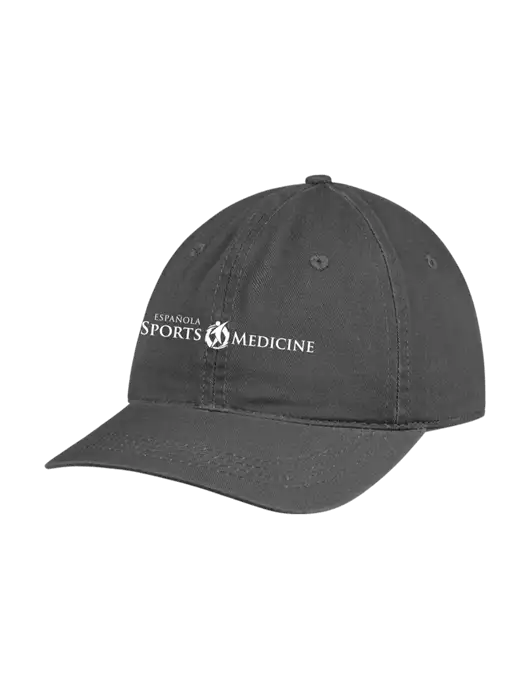 Garment Washed Unstructured Twill Charcoal Cap w/Espanola Logo