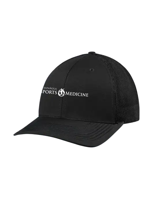 Richardson Adjustable Snapback Original 112 Trucker Cap Black w/Black Mesh w/Espanola Logo