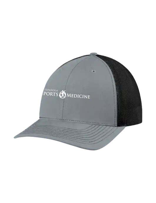 Richardson Adjustable Snapback Original 112 Trucker Cap Heather Grey w/Black Mesh w/Espanola Logo