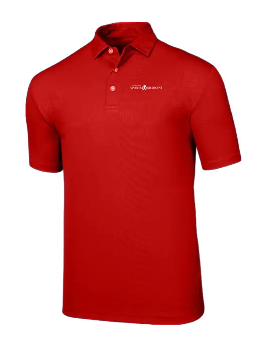 Callaway Birdseye Red Polo w/Espanola Logo