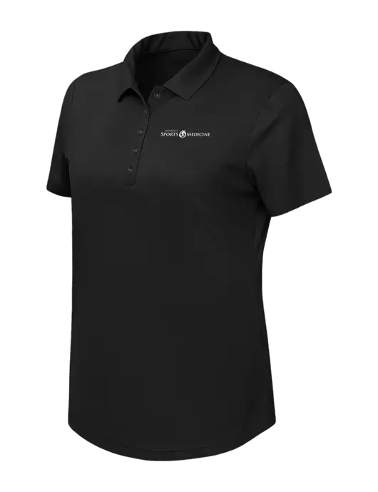 Callaway Womens Birdseye Black Polo w/Espanola Logo